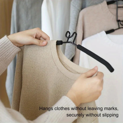 5 cintres en métal robustes à économie d'espace avec coussinets en mousse antidérapants